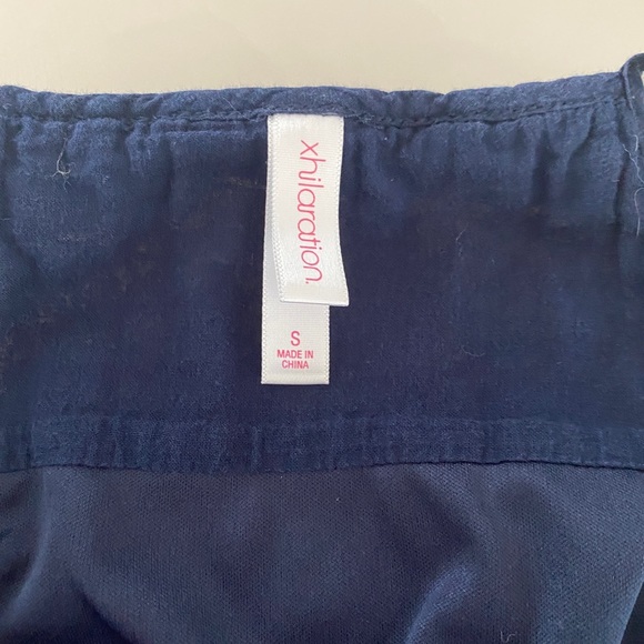 Xhiliration cotton Y2K ruffle dress. Navy blue. Bella swan - Picture 3 of 4